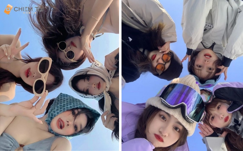 Cách chụp ảnh nhóm 4 người bạn thân chất