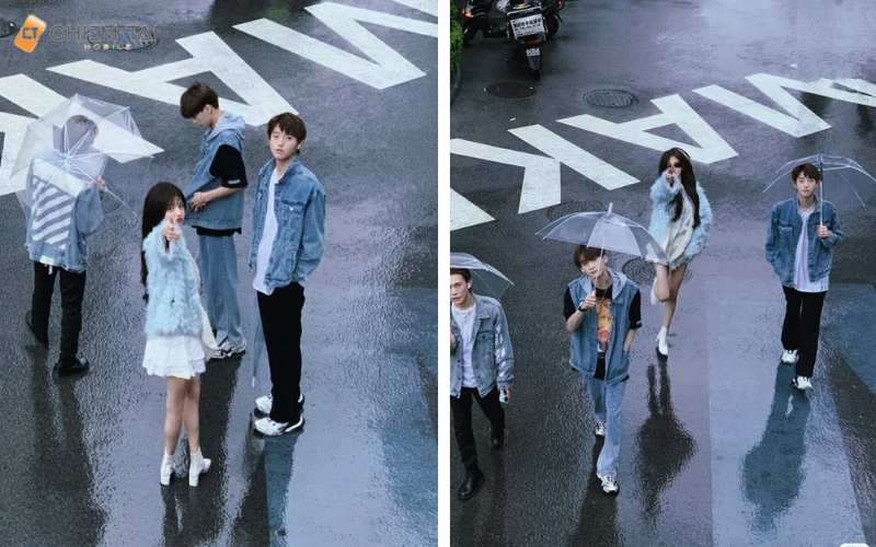 Tạo dáng chụp hình nhóm 4 người 2 nam 2 nữ cực CHẤT