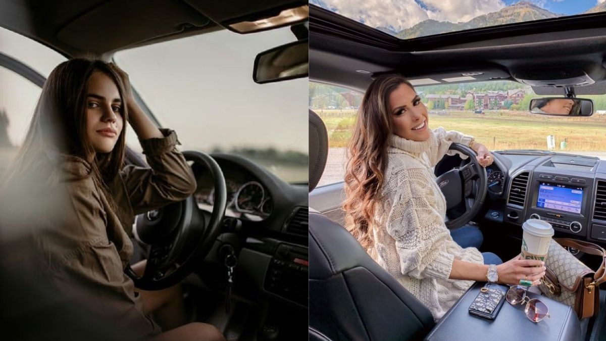 Tạo dáng chụp ảnh với ô tô tại vô lăng đẹp nhất