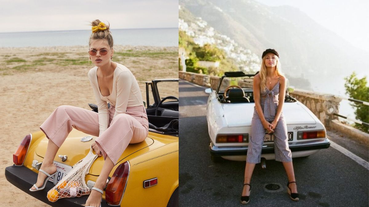 Tạo dáng chụp ảnh với ô tô ấn tượng