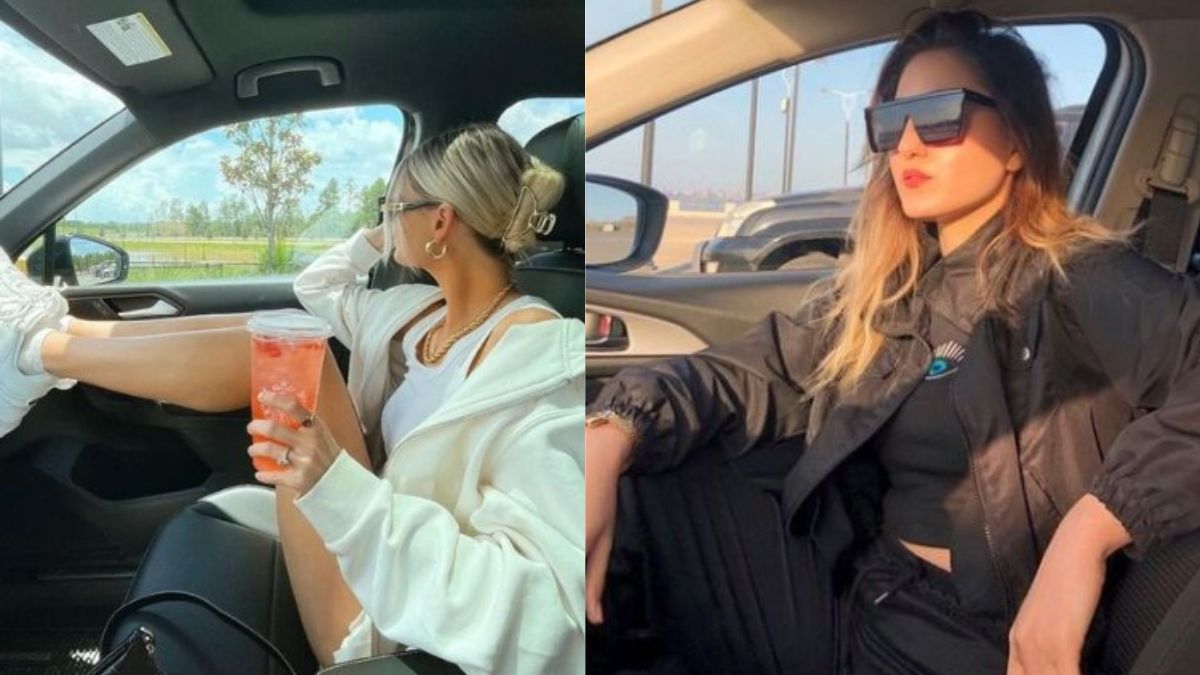 Tạo dáng chụp ảnh với ô tô tại ghế sau cực ấn tượng