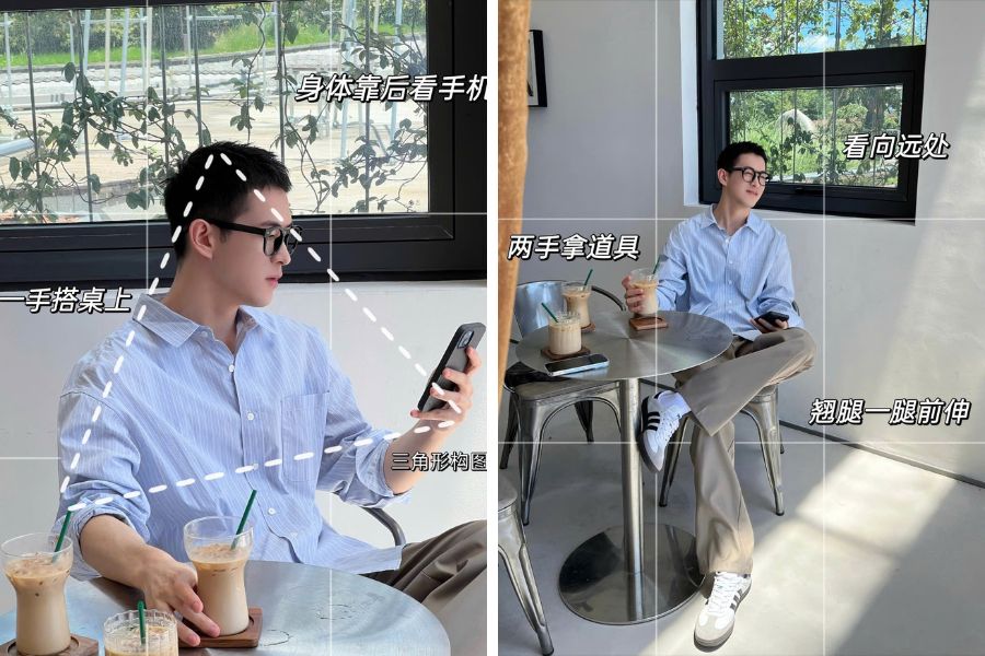 16 Cách tạo dáng chụp ảnh nam ngồi cafe lạnh lùng, thần thái