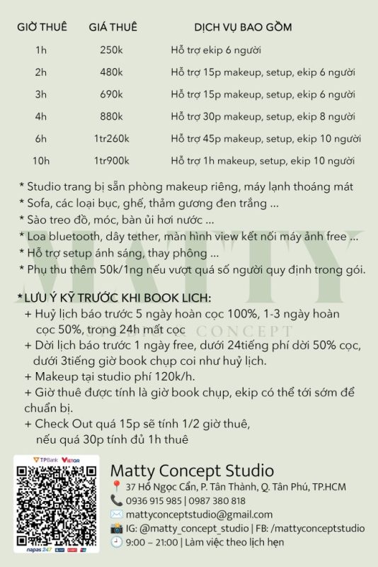 Cho thuê studio chụp ảnh giá rẻ - Thuê bối cảnh chụp hình tphcm