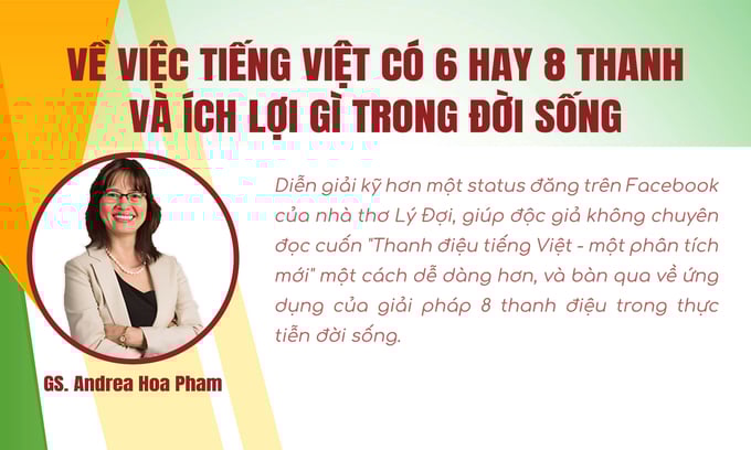 Về việc tiếng Việt có 6 hay 8 thanh và ích lợi gì trong đời sống
