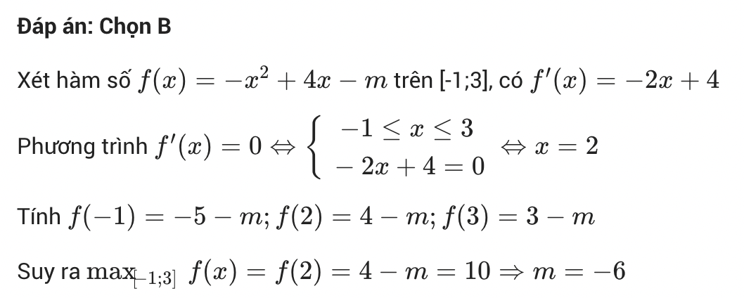 Tìm m để hàm số đạt giá trị lớn nhất giá trị nhỏ nhất