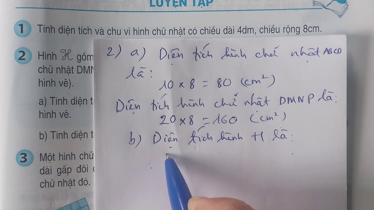 Một số lưu ý khi làm bài tập tính diện tích hình chữ nhật