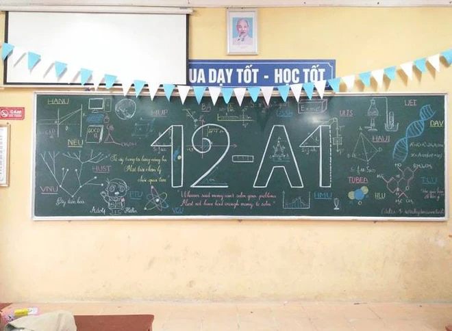 trang trí bảng kỉ yếu