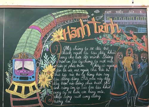 trang trí bảng kỉ yếu