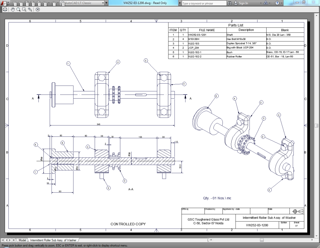 Bản vẽ lắp trong vẽ kỹ thuật