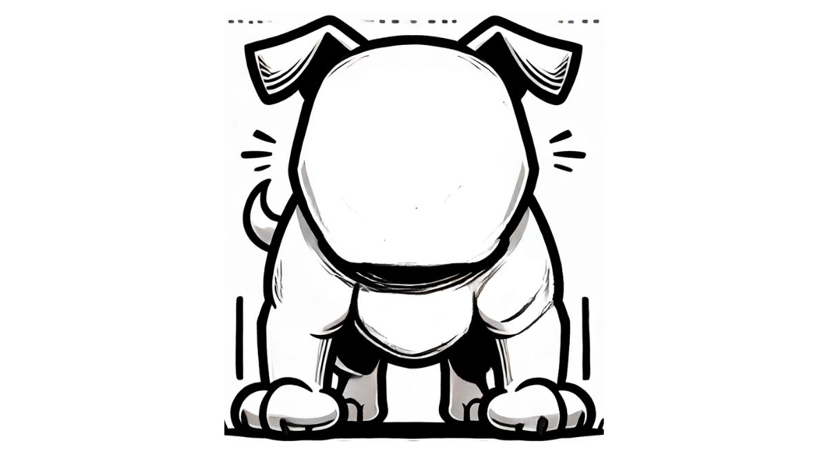 Hướng dẫn vẽ con chó bull hung dữ bước 2