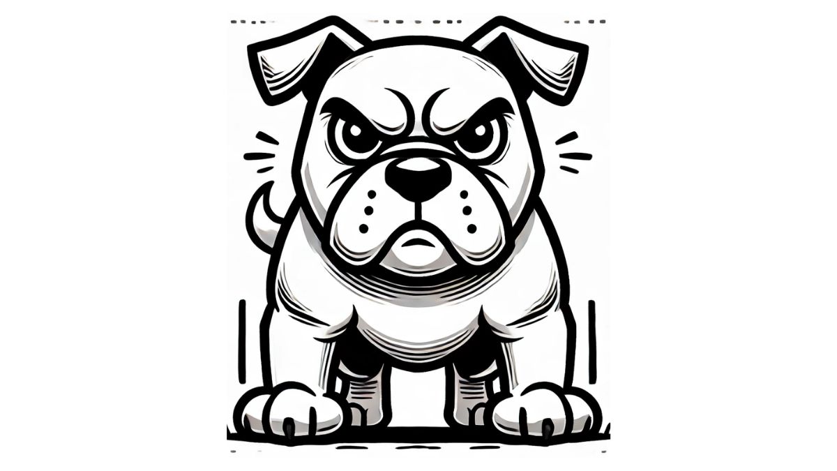 Hướng dẫn vẽ con chó bull hung dữ bước 3