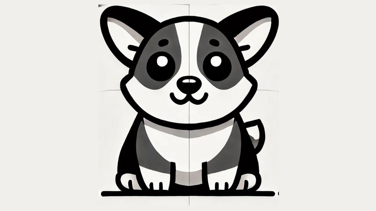 Hướng dẫn cách vẽ chó Corgi siêu đáng yêu bước 3