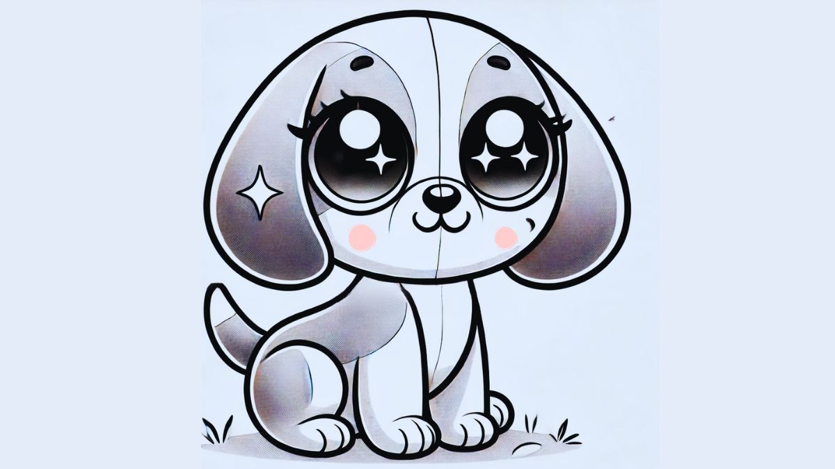 Hướng dẫn cách vẽ hình con chó dễ thương nhất bước 3