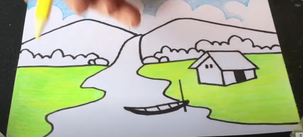 Tô màu cỏ tiếp