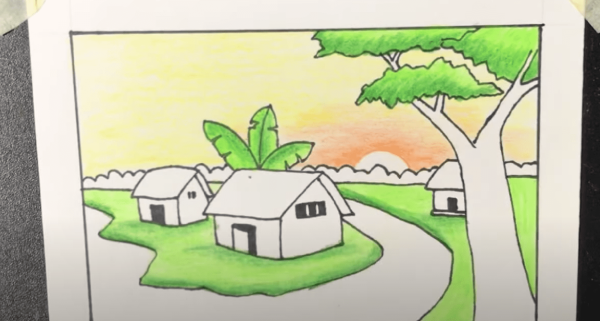 Tô màu viền cỏ