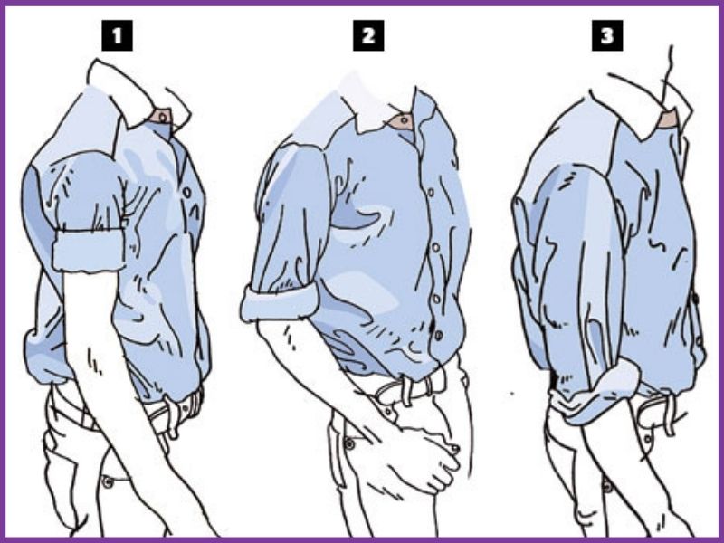 cách xắn tay áo sơ mi nam