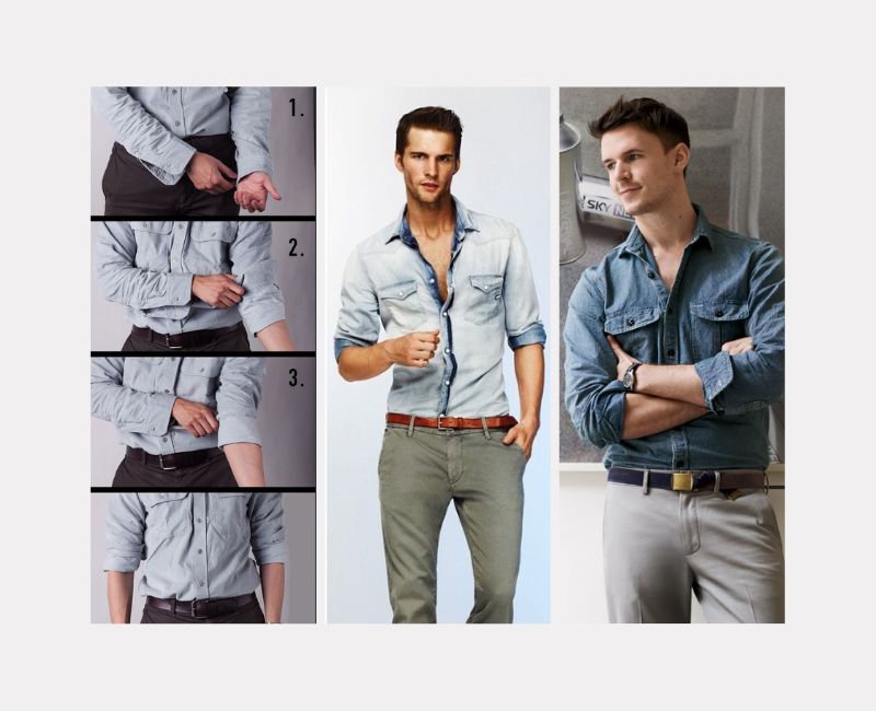 cách xắn tay áo nam kiểu the j crew