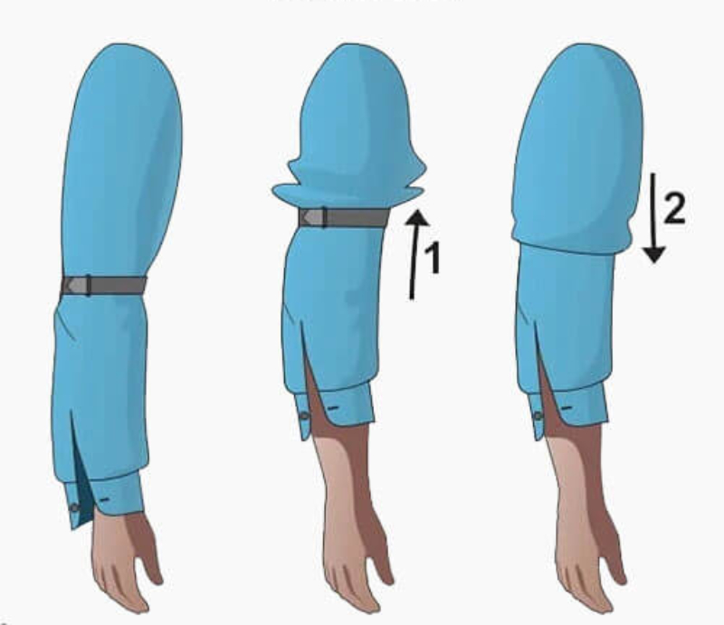 cách xắn tay áo sơ mi nam