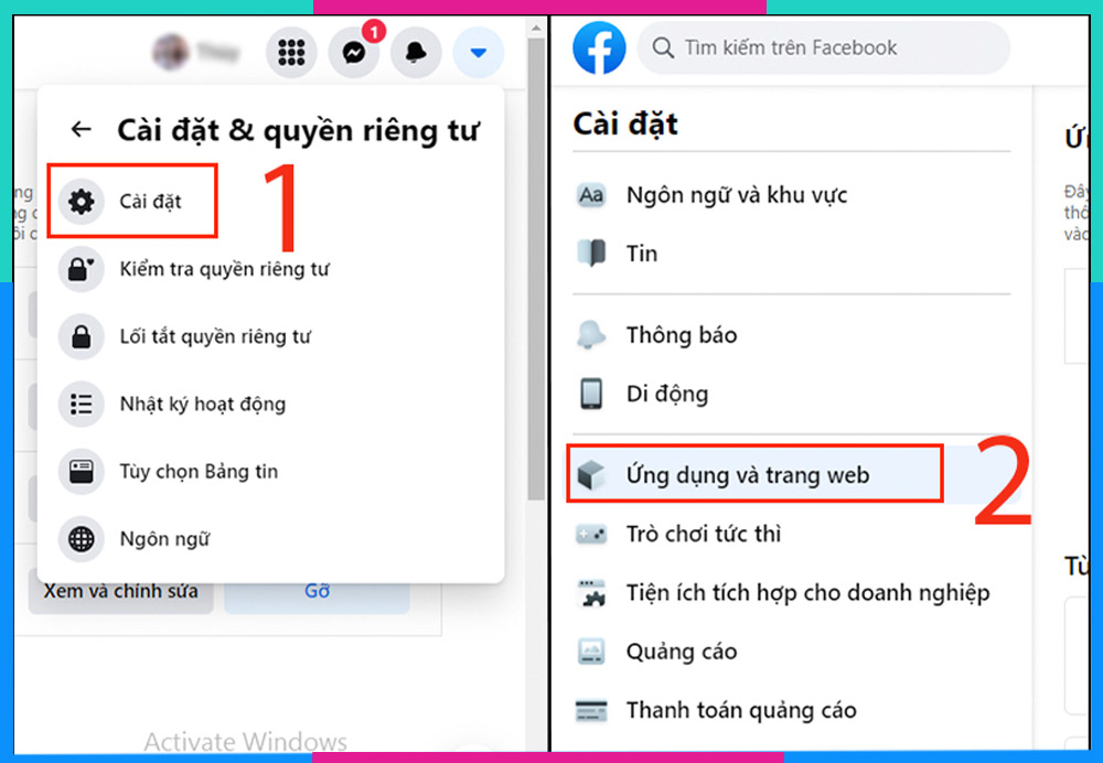 Hủy liên kết với ứng dụng b2