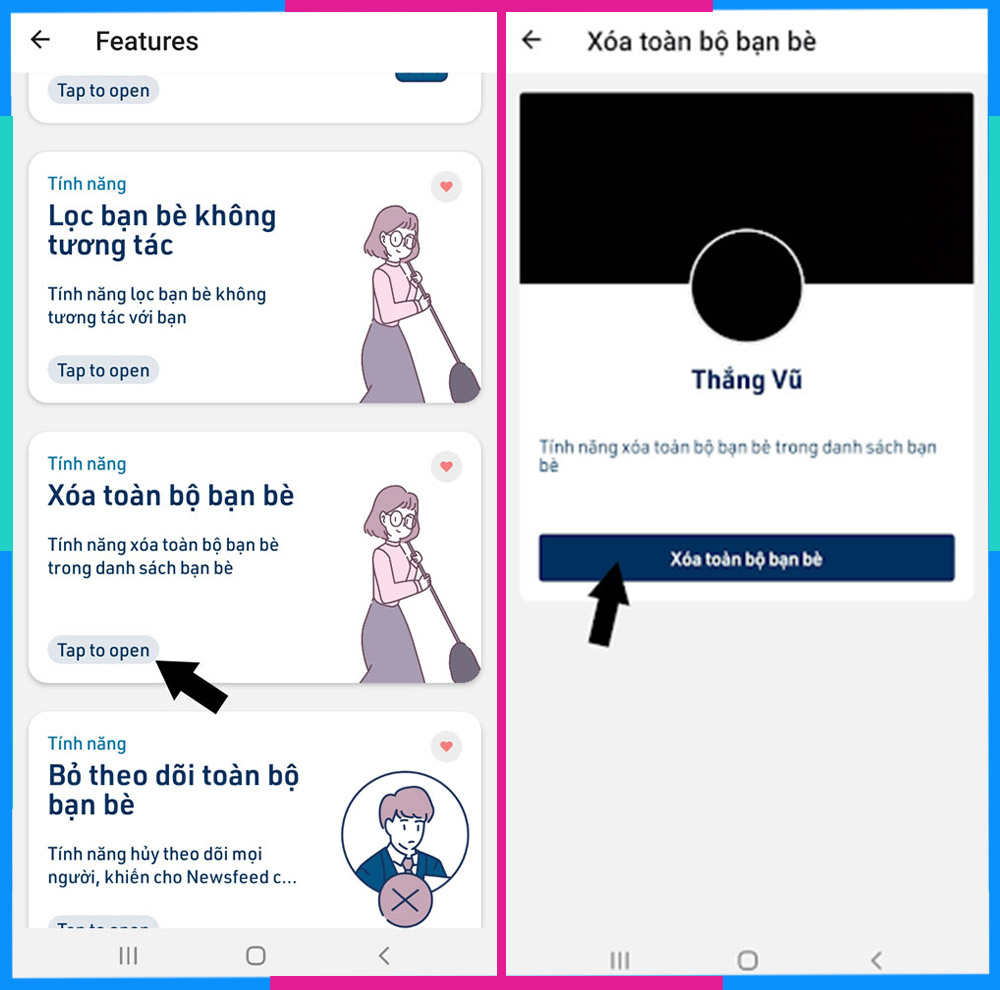 Cách hủy kết bạn trên Facebook Multiple Tools for Facebook b1
