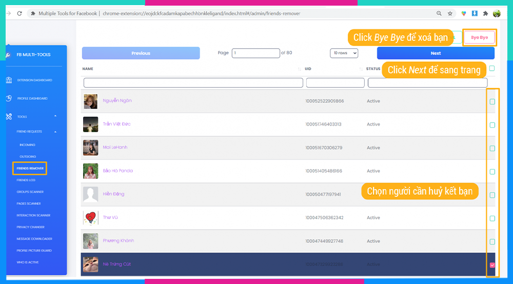 Cách hủy kết bạn trên Facebook Mass friend Delete b1
