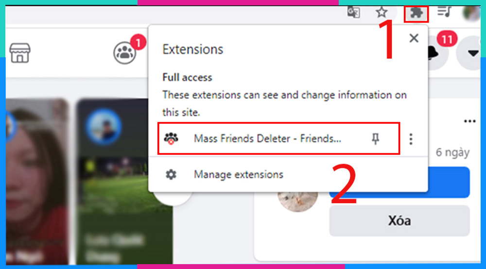 Cách hủy kết bạn trên Facebook Mass friend Delete b3