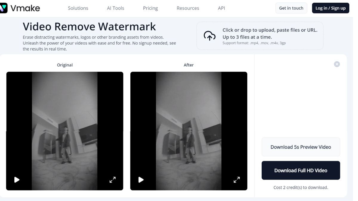 Xóa logo video với Vmake, bước 3