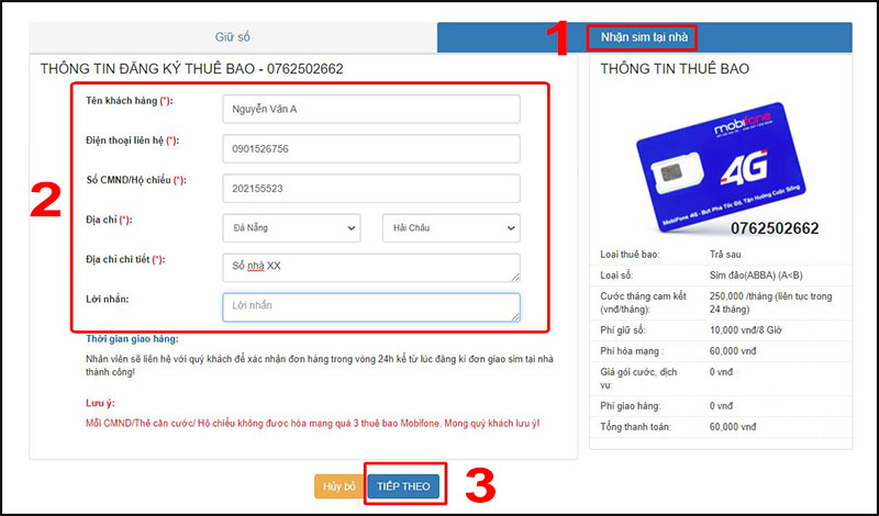 Chọn các thông tin mong muốn rồi nhấn TÌM KIẾM