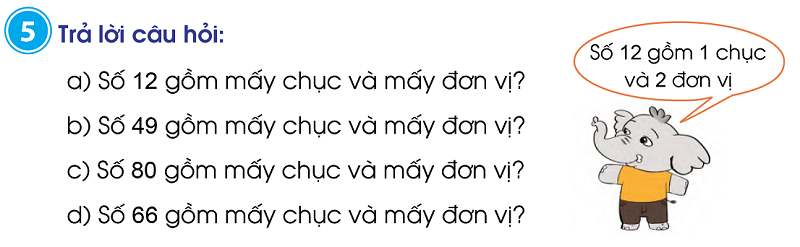 Bài tập 6. (Ảnh: SGK Toán 1 - Bộ sách Cánh Diều)