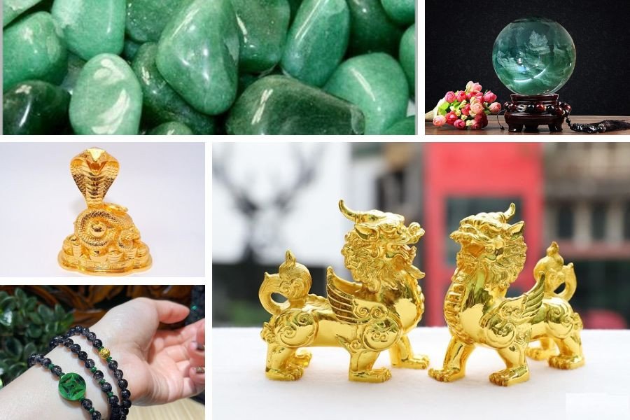 Hình ảnh minh họa các vật phẩm phong thủy phù hợp với người tuổi Kỷ Tỵ 1989
