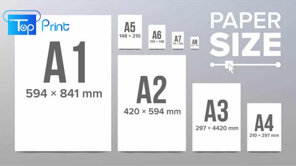 Kích thước size giấy theo từng kích cỡ