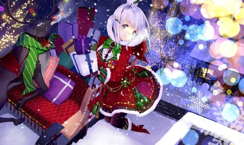 Ảnh anime nữ Giáng Sinh siêu đẹp