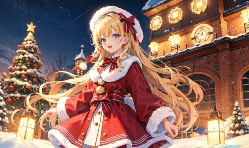 Ảnh anime nữ Giáng Sinh
