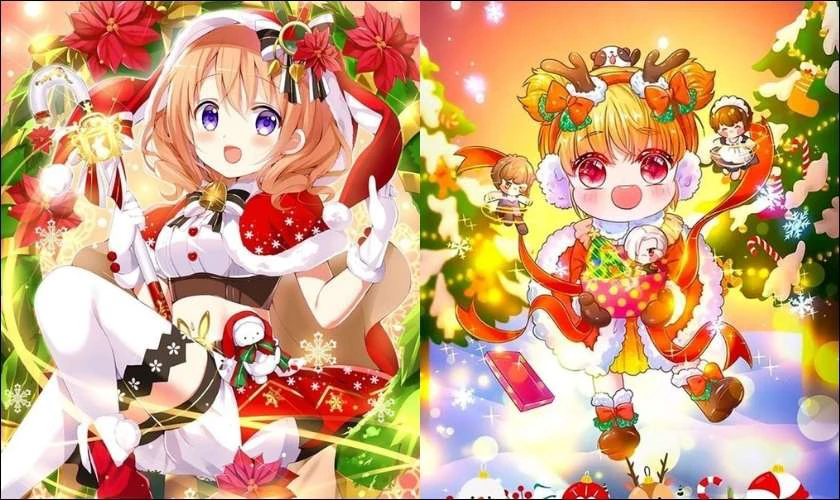 Hình ảnh anime chibi Noel trên điện thoại