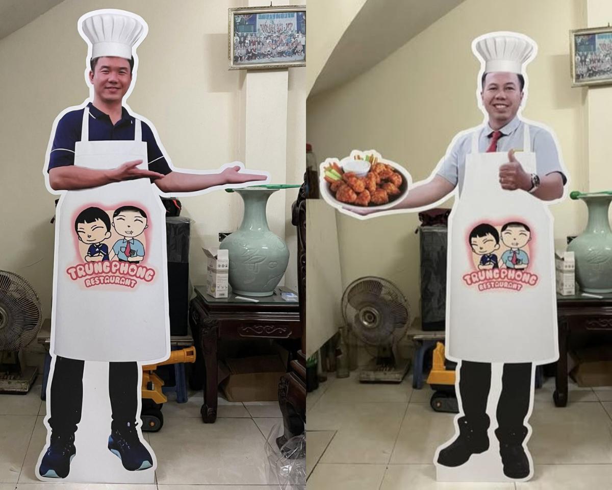 standee hình người đầu bếp