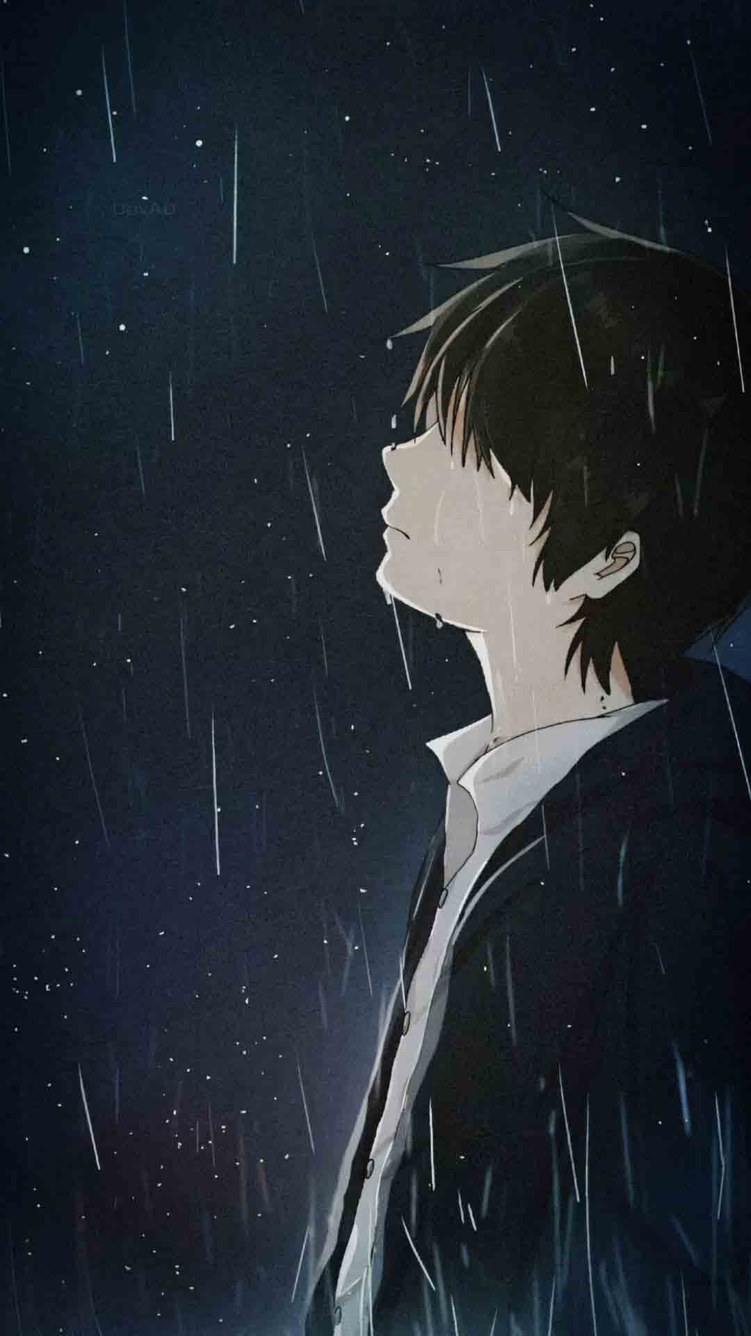 anh anime nam buon khoc duoi mua 1920px 1080px full hd 9