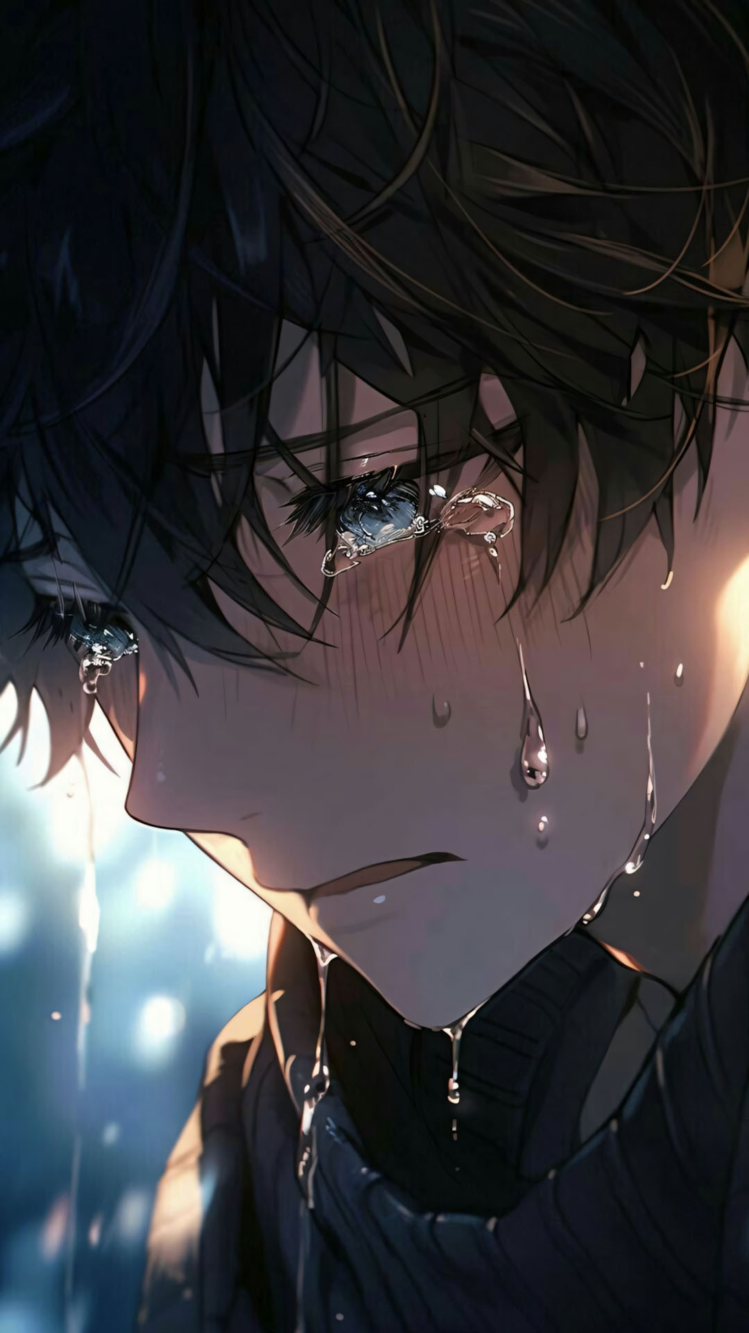 anh anime nam buon khoc duoi mua 1920px 1080px full hd 3