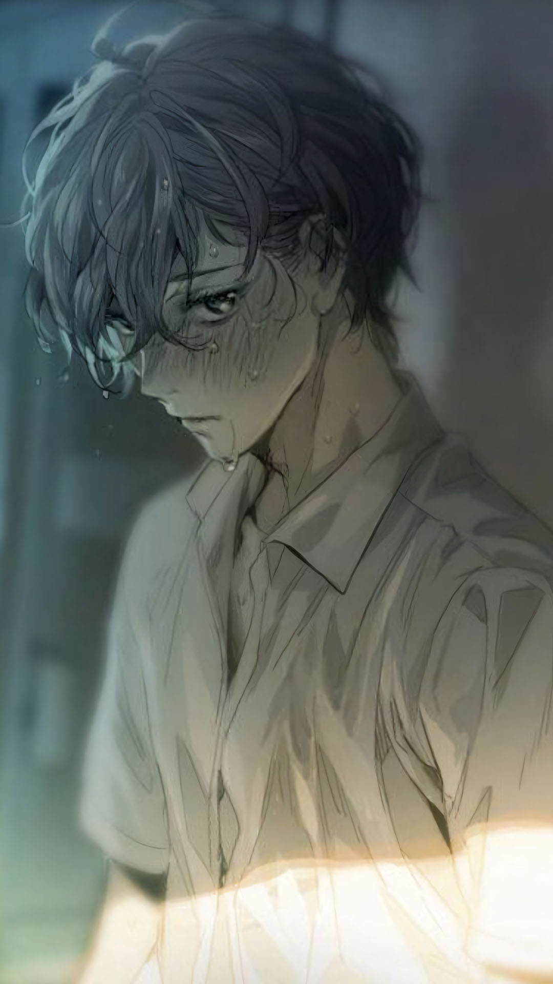 anh anime nam buon khoc duoi mua 1920px 1080px full hd 5