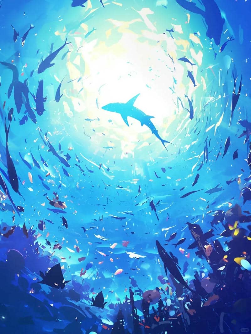 Hình ảnh cá mập cute, biểu cảm ngộ nghĩnh