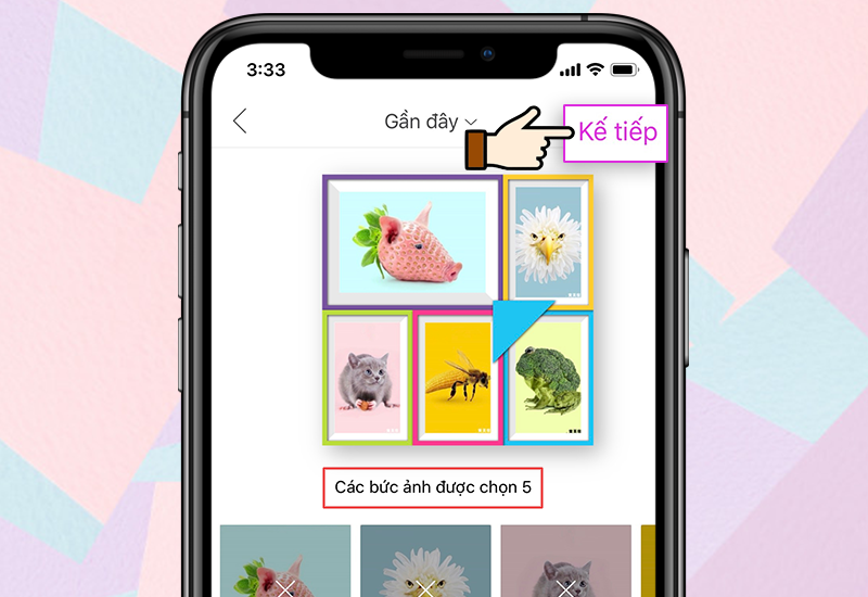 Bước 3: Lựa chọn khung trong bộ sưu tập khung theo chủ đề của PicsArt