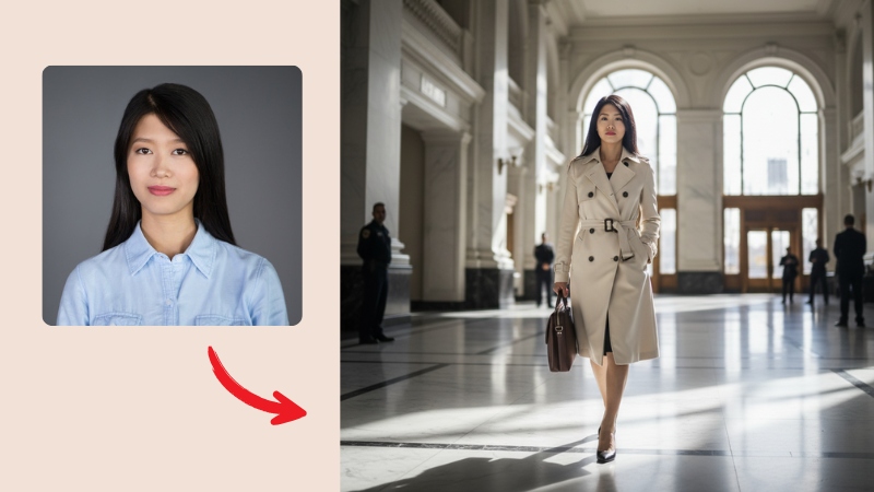 Prompt tạo ảnh doanh nhân nữ bước đi quyền lực