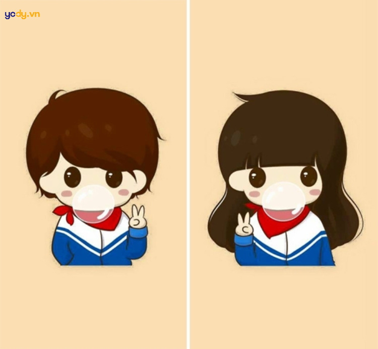 Hình ảnh đại diện hài cho cặp đôi cute phô mai que