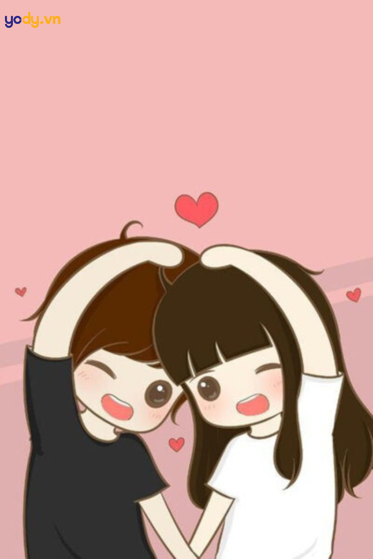 Hình ảnh đại diện hài cho cặp đôi hình trái tim