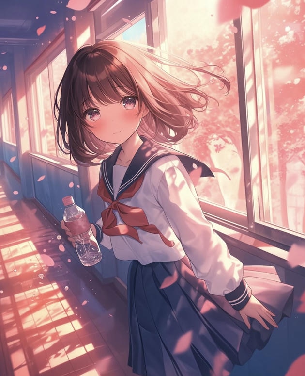 hình ảnh anime học đường trầm lắng