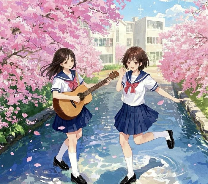 ảnh nghệ thuật anime lớp học