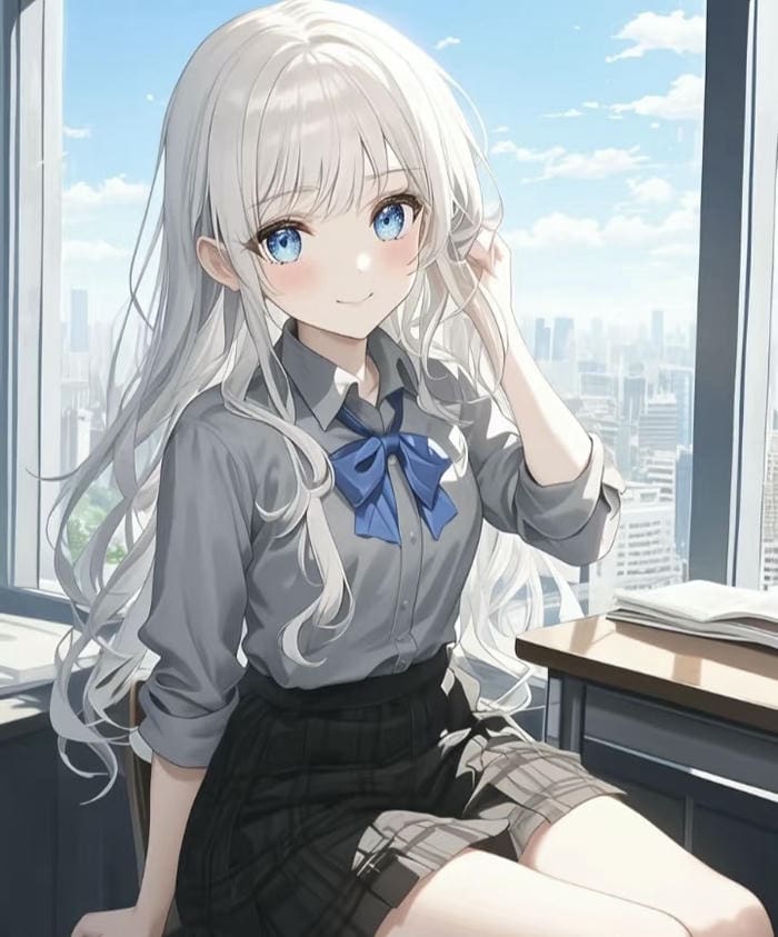 bản minh họa anime học đường