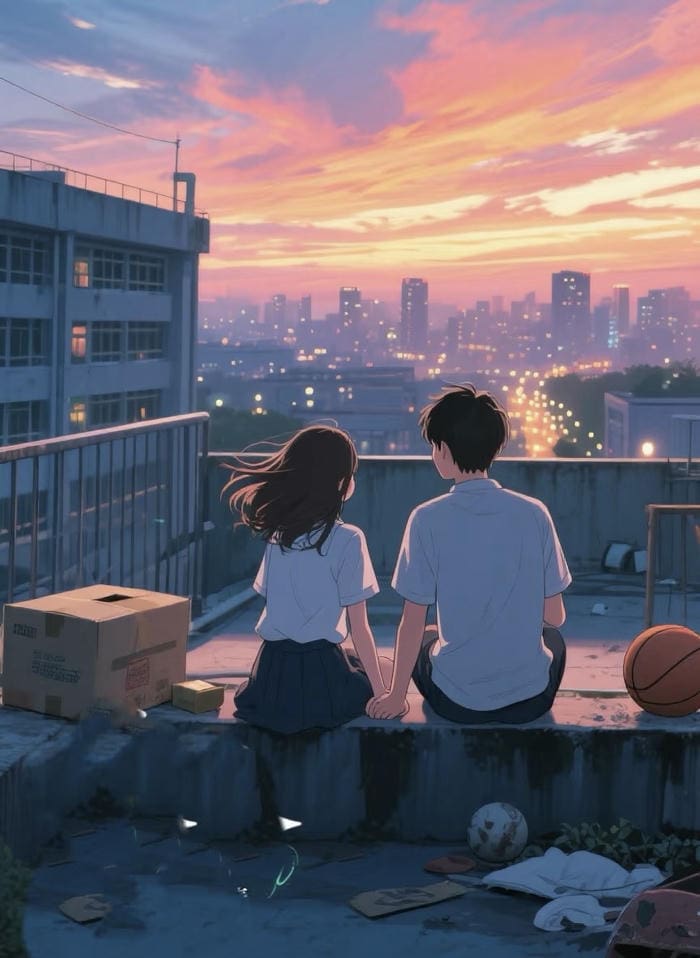 bức họa anime học sinh