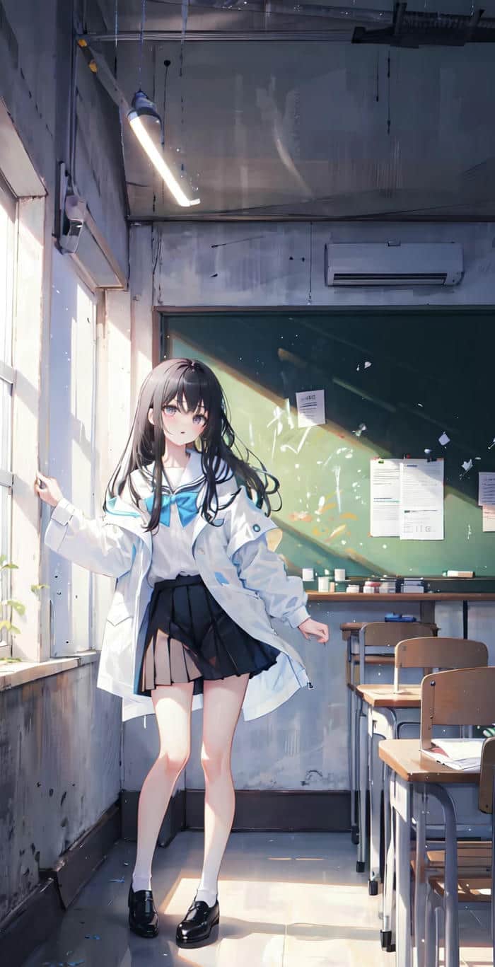 hình anime học sinh năng động