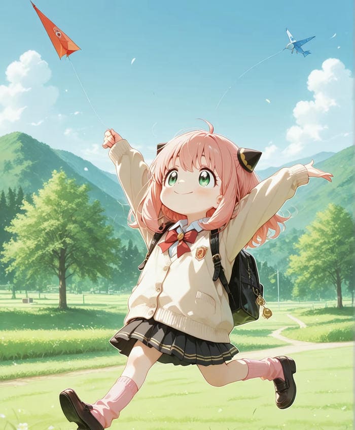 khung cảnh anime sân trường học