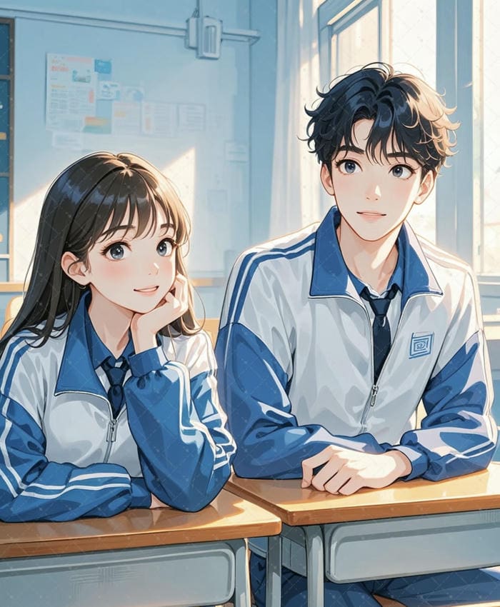 tạo hình anime chủ đề học đường